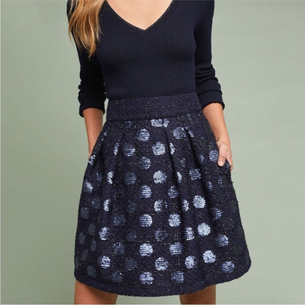 Anthropologie Eva Franco sequin mini skirt size 6. NWT. Has pockets